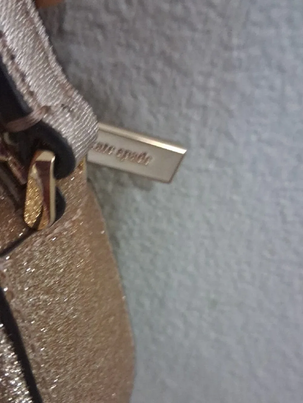 Kate Spade Glitter Crossbody Bag in Silver